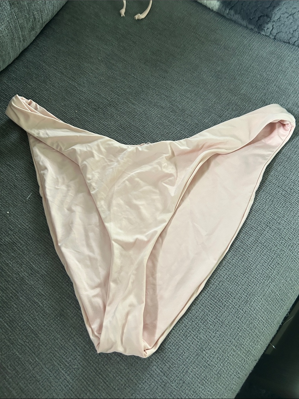 Dippin Daisy’s High Rise Cheeky Bikini Bottom—baby pink